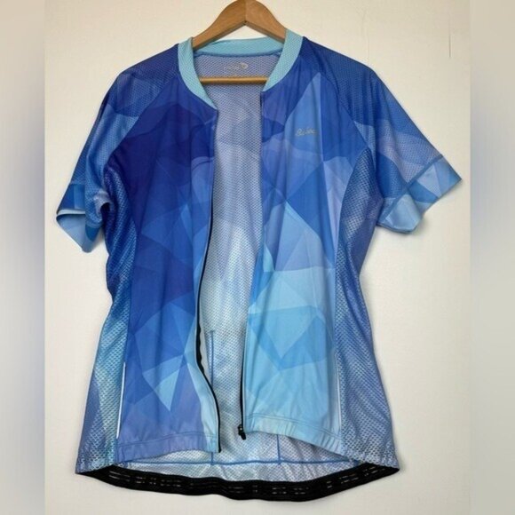 BALEAF Ocean Blue Women's Short‎ Sleeve Cycling Jersey Full Zip Size XL - Picture 4 of 14